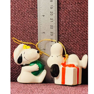 Peanuts Snoopy Vintage Ornaments set of 2